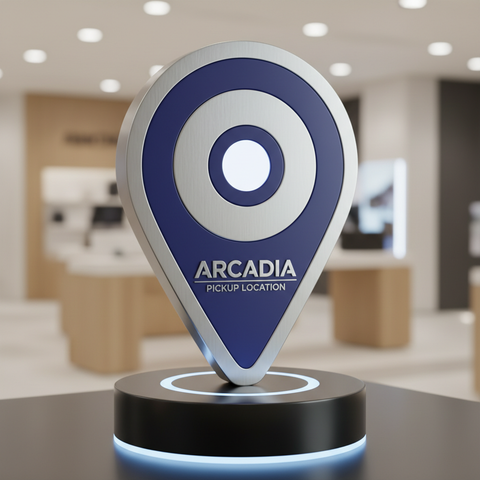 arcadia location pickup pin