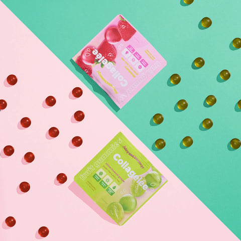Collagelee 2 Strawberry 2 Shine Muscat Grape Fruit Gummies