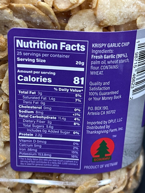 Crispy garlic chip 500g